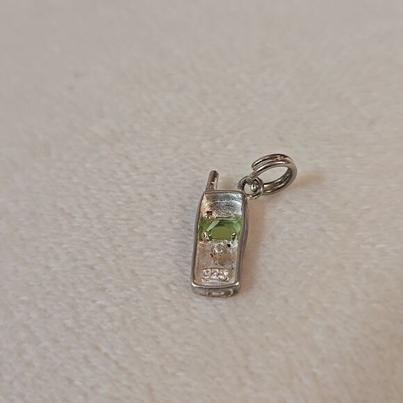 Sterling Silver Retro Cellphone Charm - Picture 3 of 4